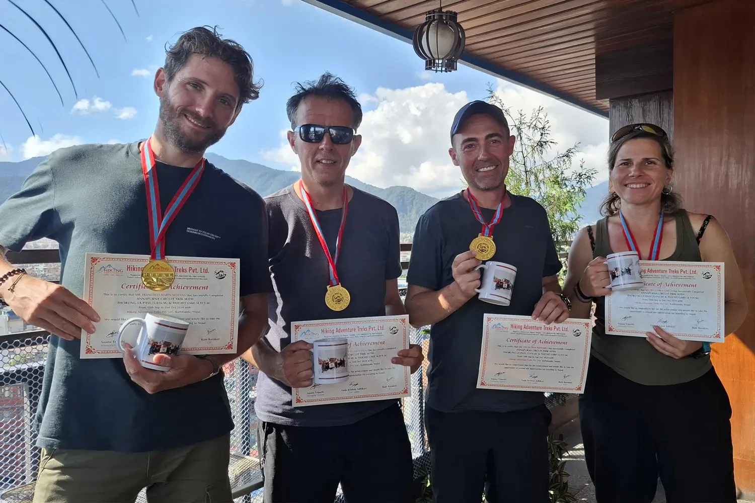 Certificado de logro, trekking en Nepal